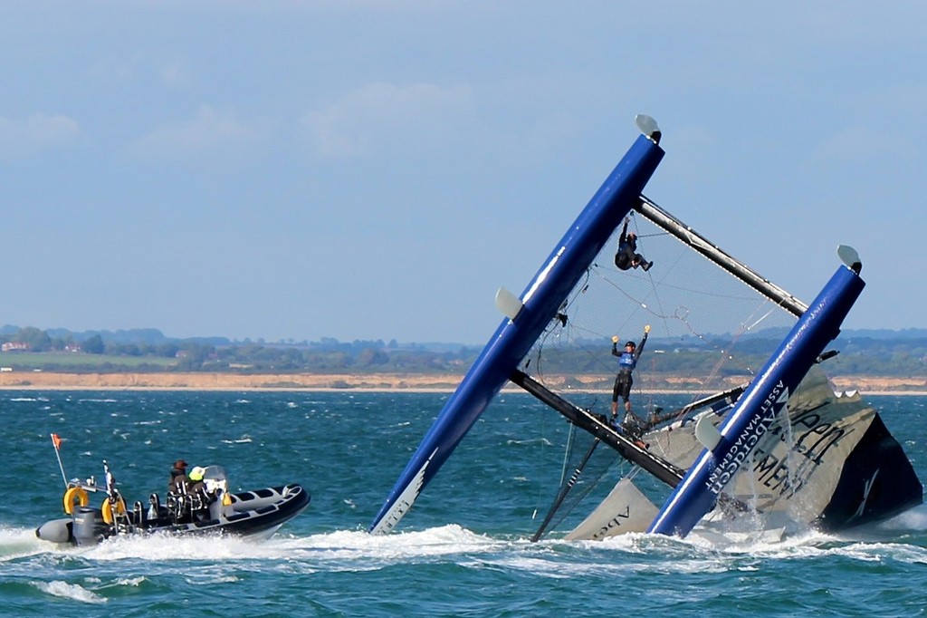 9 - Extreme 40’s Aberdeen Asset Management Capsize © Ben Gladwell http://www.sail-world.com/nz